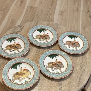 World Market 8.5” Elephant Plates (Set of 5)